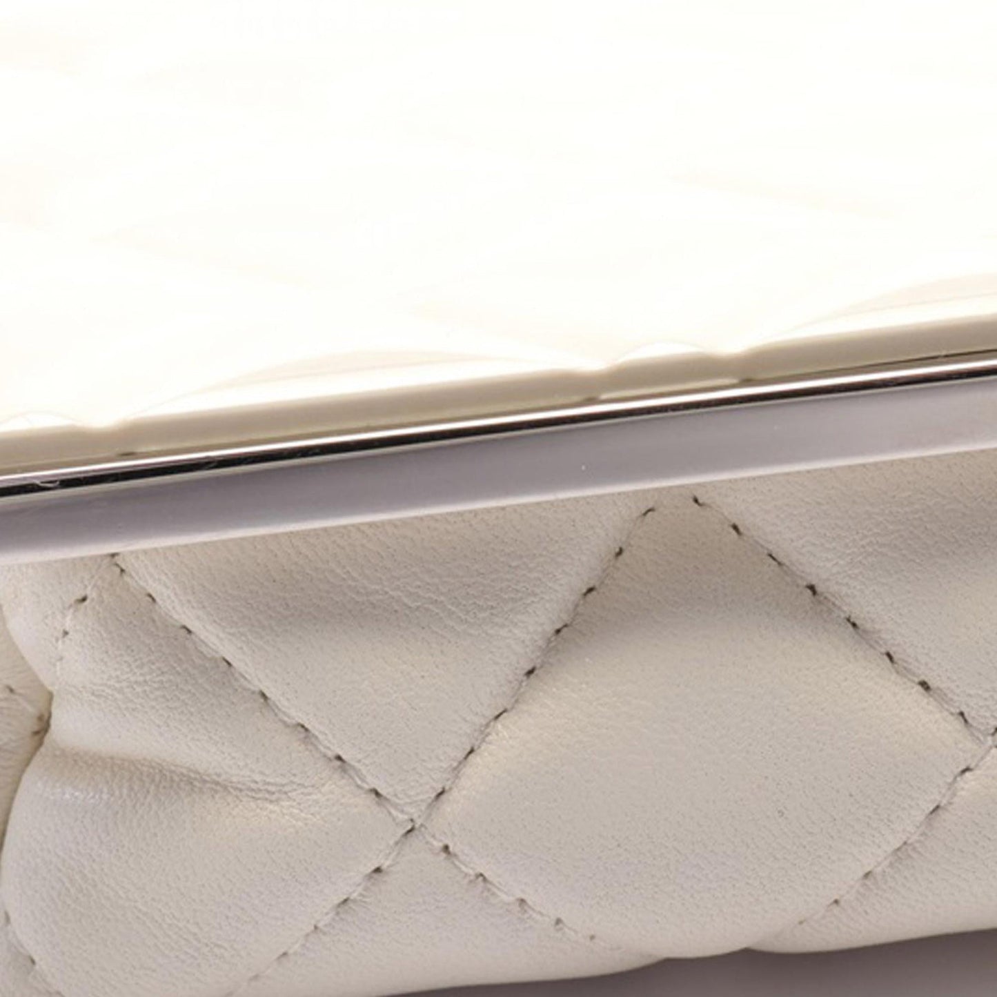 Chanel Lambskin and Acrylic Kiss Clutch with Chain