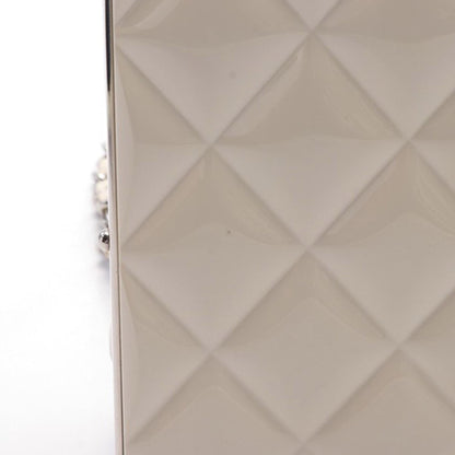 Chanel Lambskin and Acrylic Kiss Clutch with Chain