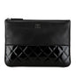 Chanel Lambskin and Quilted Patent O Case Clutch (SHG-nuBGKM)