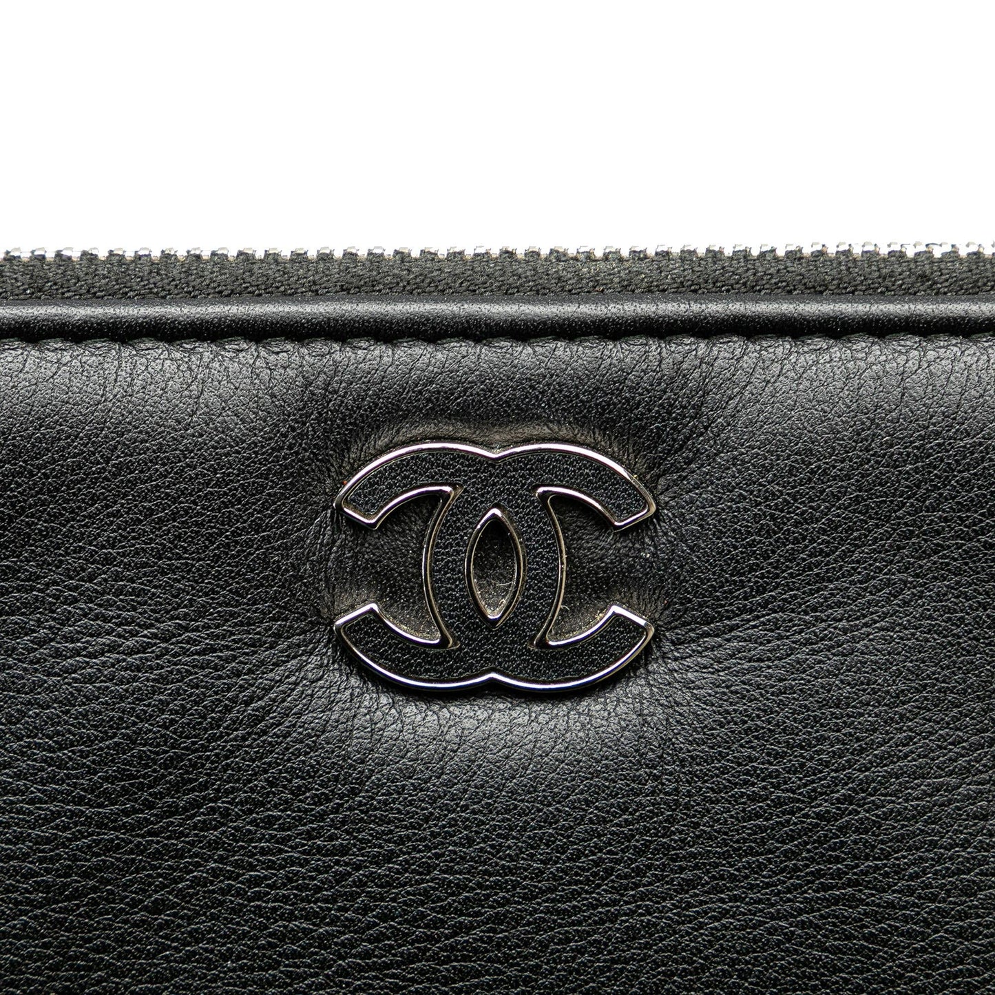 Chanel Large Diagonal Chevron Calfskin Tassel O Case Clutch