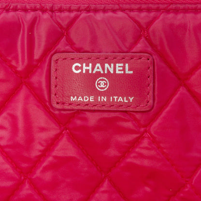 Chanel Large Quilted Lambskin O Case Clutch