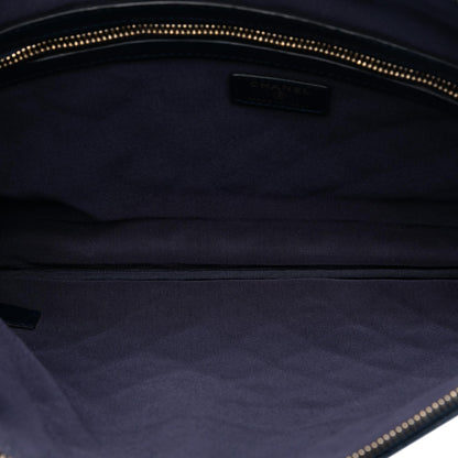 Chanel Large Quilted Lambskin O Case Clutch