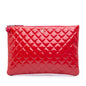 Chanel Large Quilted Patent O Case Clutch