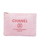 Chanel Large Raffia Deauville O Case Clutch