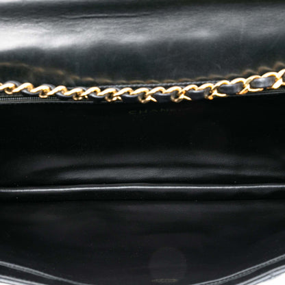 Chanel Maxi XL Quilted Lambskin Clutch with Chain