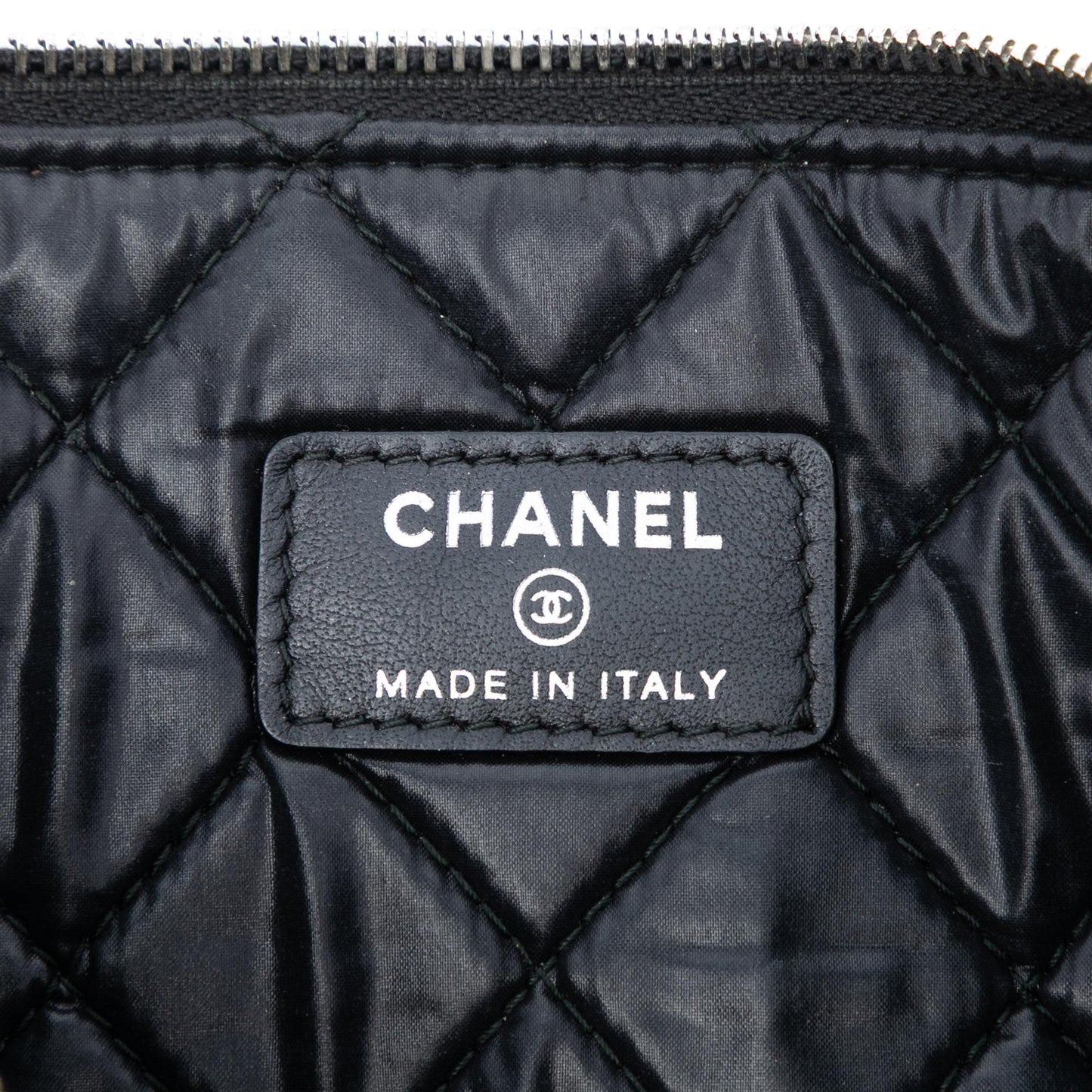 Chanel Medium Caviar Deauville Studded O Case Clutch