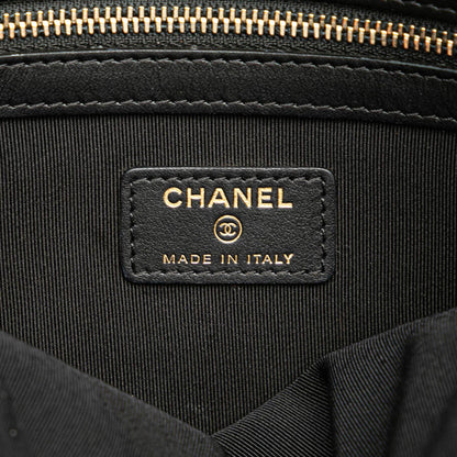 Chanel Medium Quilted Caviar Boy O Case Clutch