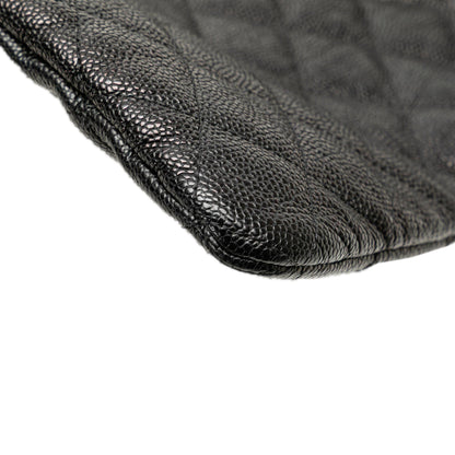 Chanel Medium Quilted Caviar Boy O Case Clutch