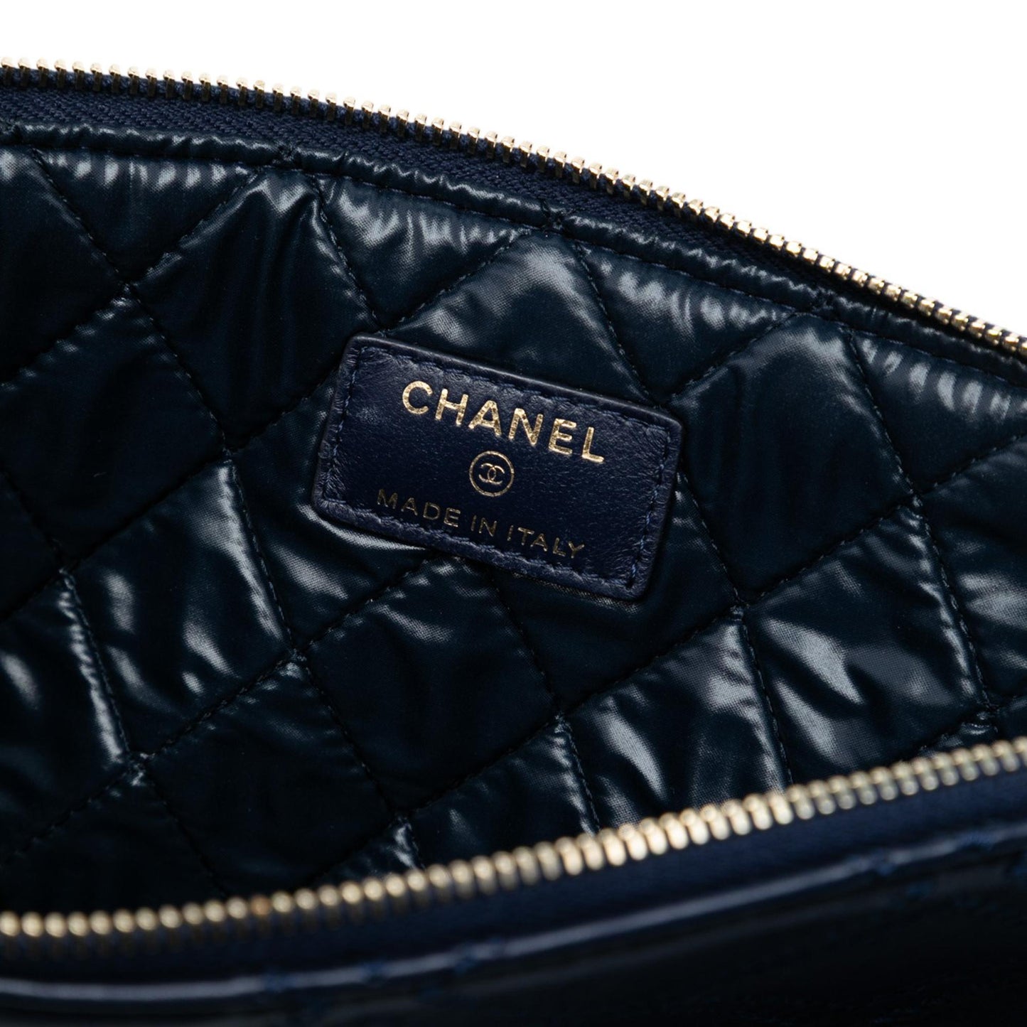 Chanel Medium Quilted Lambskin Double Stitch Tassel O Case Clutch