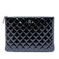 Chanel Medium Quilted Patent O Case Clutch