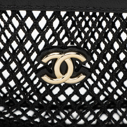 Chanel Mesh Lambskin Clutch with Chain