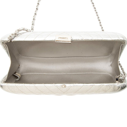 Chanel Metallic Crumpled Lambskin Fringe Clutch