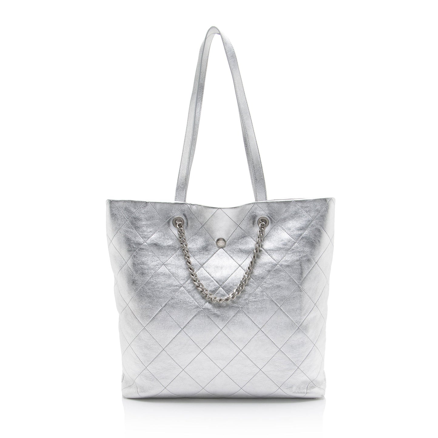 Chanel Metallic Lambskin Club Monaco Large Shopping Tote