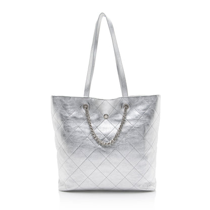 Chanel Metallic Lambskin Club Monaco Large Shopping Tote