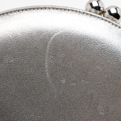 Chanel Metallic Lambskin Patent Leather Double Circle Clutch