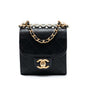 Chanel Mini Goatskin Chic Pearls Clutch On Chain