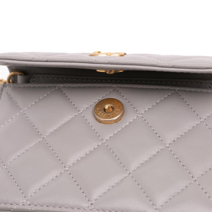 Chanel Mini Lambskin Pearl Crush Clutch On Chain