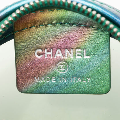 Chanel PVC Rainbow CC Filigree Round Clutch with Chain