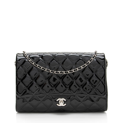 Chanel Patent Leather Classic Chain Flap Clutch