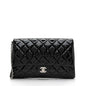 Chanel Patent Leather Flap Clutch on Chain (SHF-9c9WQx)