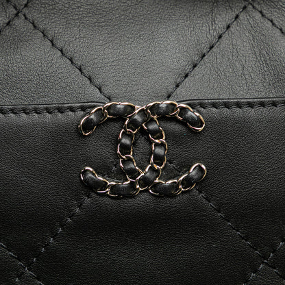 Chanel Quilted Calfskin Chain Flat Shoulder Bag