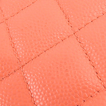 Chanel Quilted Caviar Round Clutch With Chain (SHG-gLWhRd)