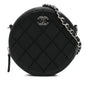 Chanel Quilted Lambskin Ultimate Stitch Round Clutch with Chain (SHG-BLUPE1)