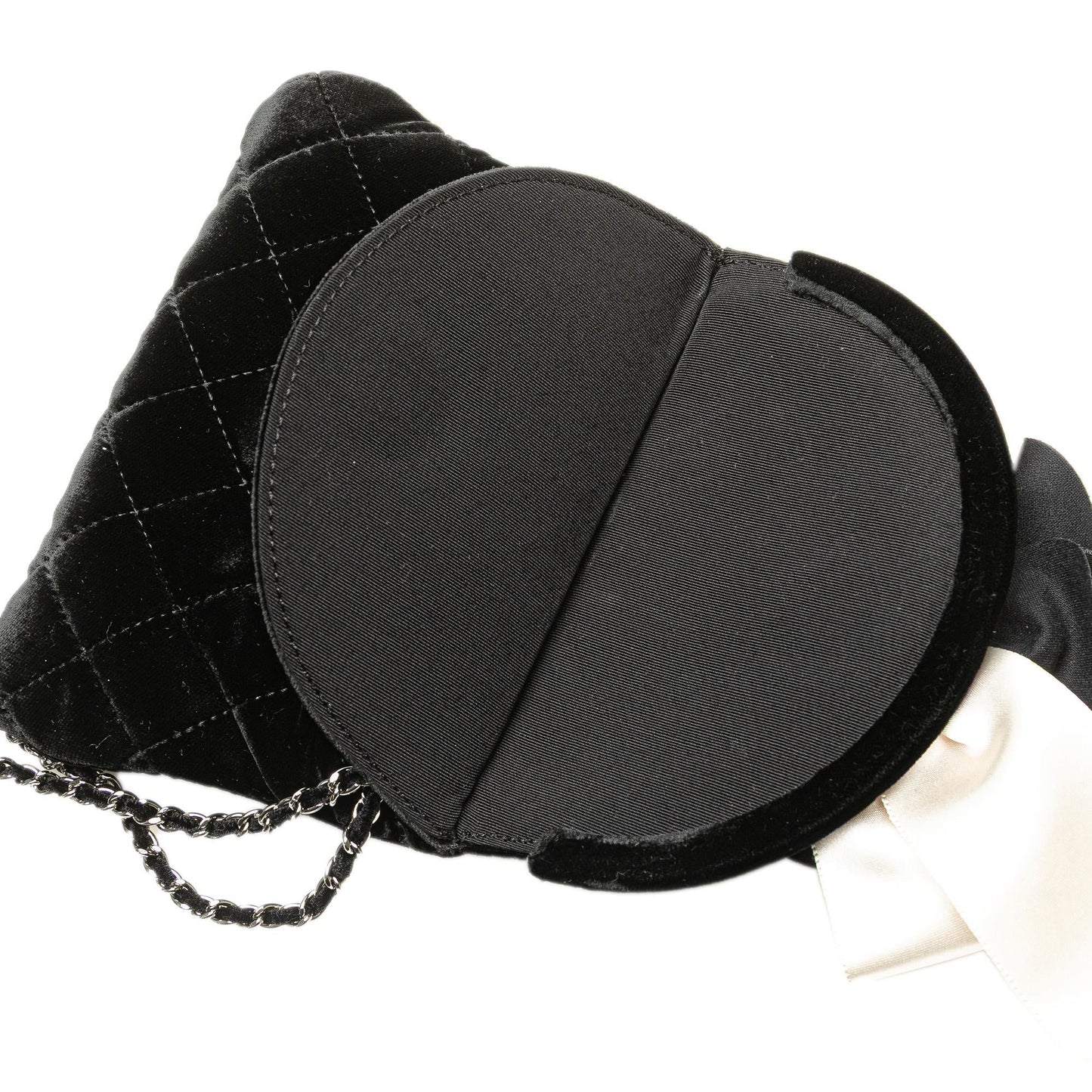 Chanel Quilted Velvet Camellia Wristlet Clutch