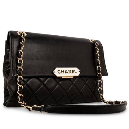 Chanel Retro Label Quilted Shoulder Bag