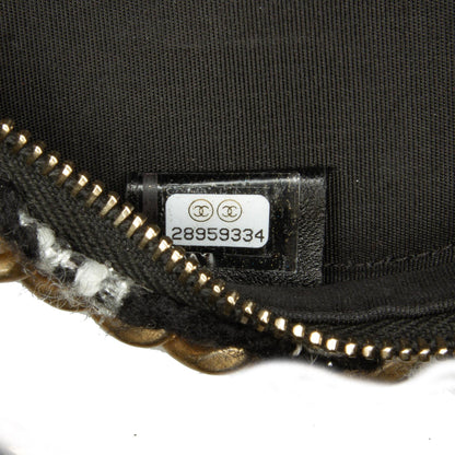 Chanel Round Tweed 19 Clutch with Chain and Lambskin Coin Purse (SHG-QcxD1I)