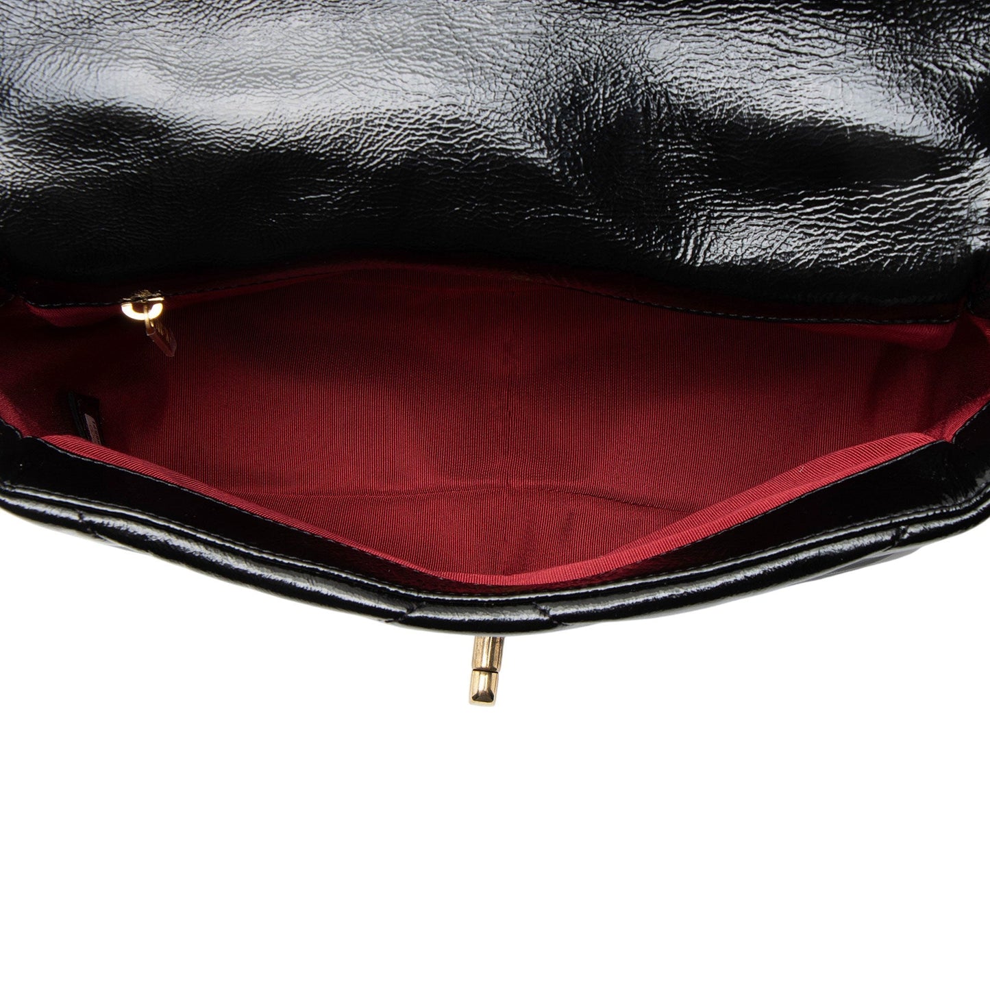 Chanel Shiny Crumpled Calfskin 19 Medium Flap Shoulder Bag