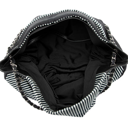 Chanel Striped Canvas Rialto Shoulder Bag (SHF-BaPjh9)