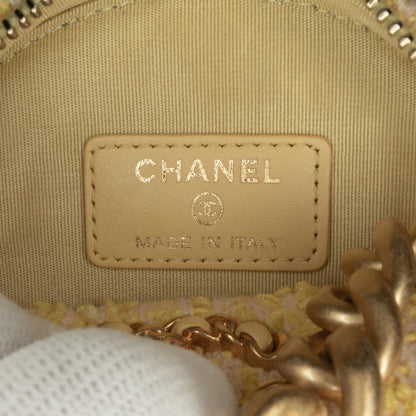 Chanel Tweed 19 Round Clutch with Chain (SHG-9fV90G)