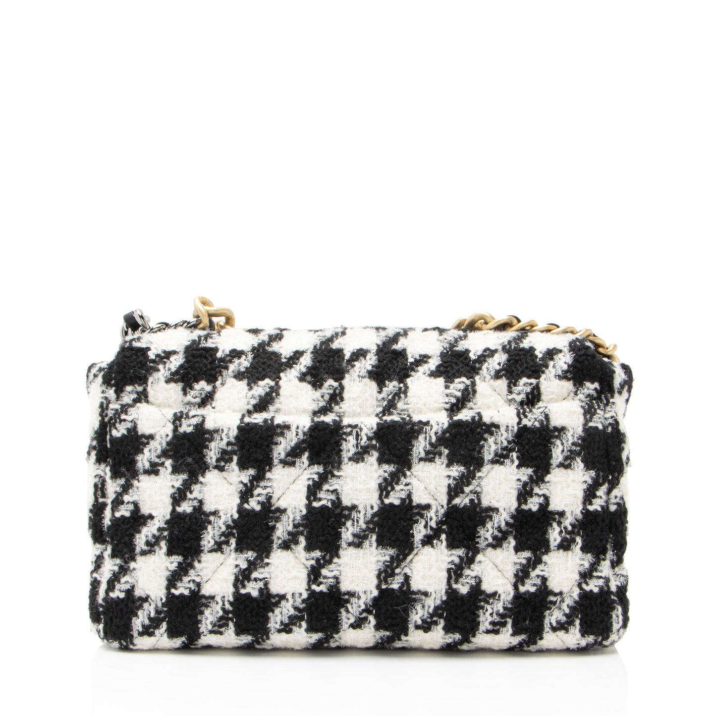 Chanel Tweed Houndstooth 19 Large Flap Shoulder Bag