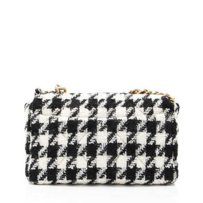 Chanel Tweed Houndstooth 19 Large Flap Shoulder Bag