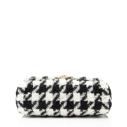 Chanel Tweed Houndstooth 19 Medium Flap Shoulder Bag