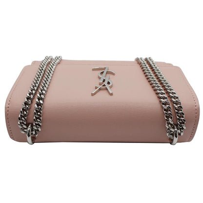 YVES SAINT LAURENT Monogram Sunset Medium Leather Shoulder Bag Pink