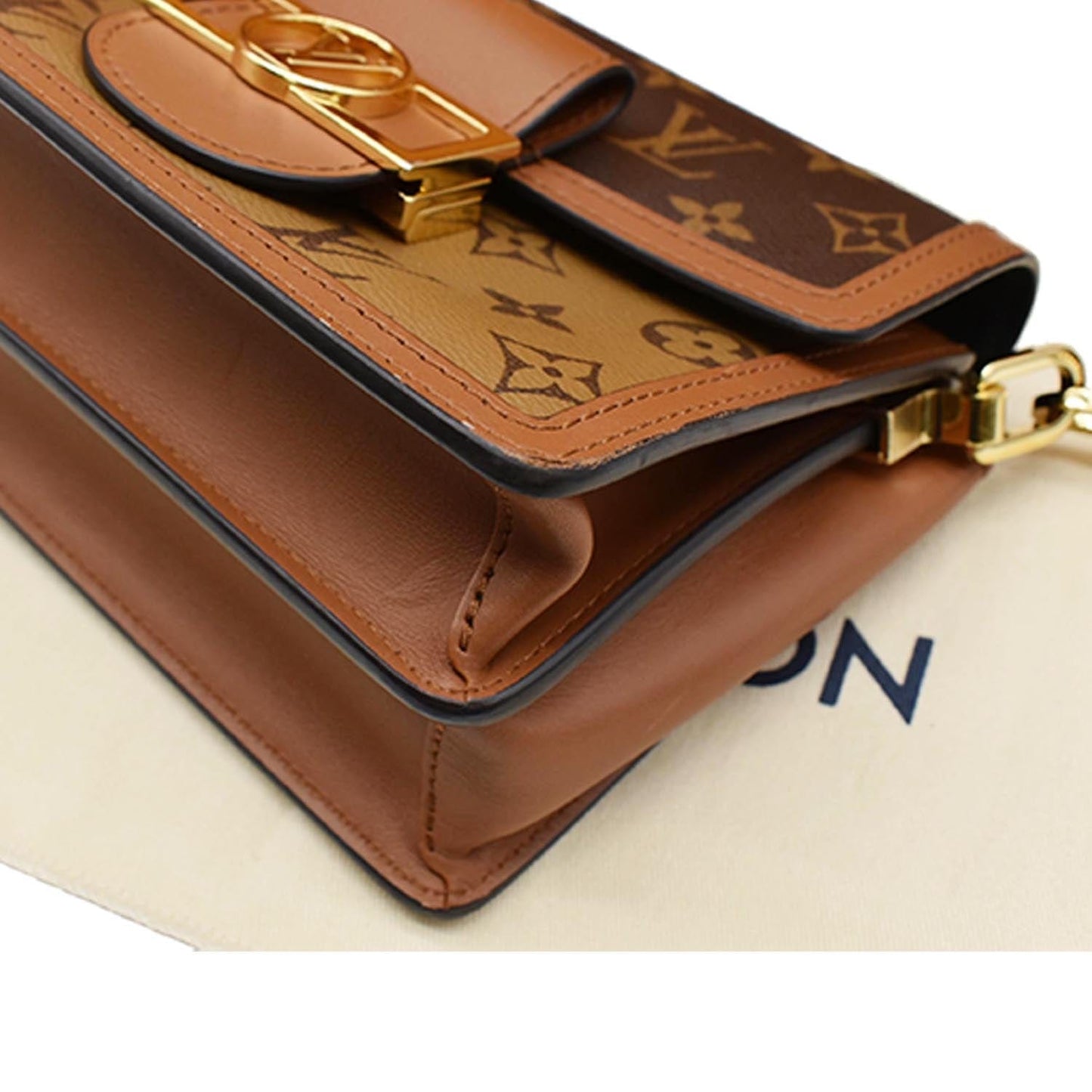 LOUIS VUITTON Dauphine Mini Monogram Reverse Canvas Shoulder Bag Brown