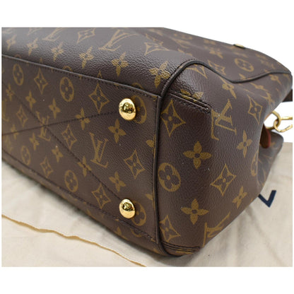 LOUIS VUITTON Montaigne MM Monogram Canvas Shoulder Bag Brown