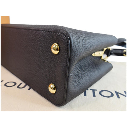 LOUIS VUITTON Capucines MM Crown Flowers Taurillon Shoulder Bag Black