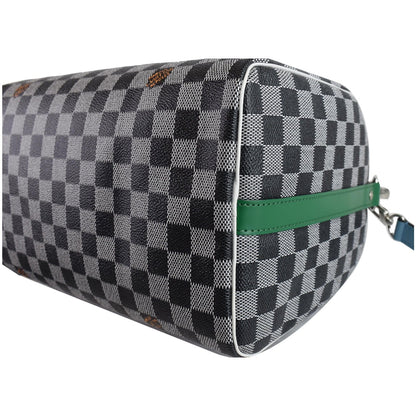 LOUIS VUITTON Speedy 30 Bandouliere Damier Shoulder Bag Black White