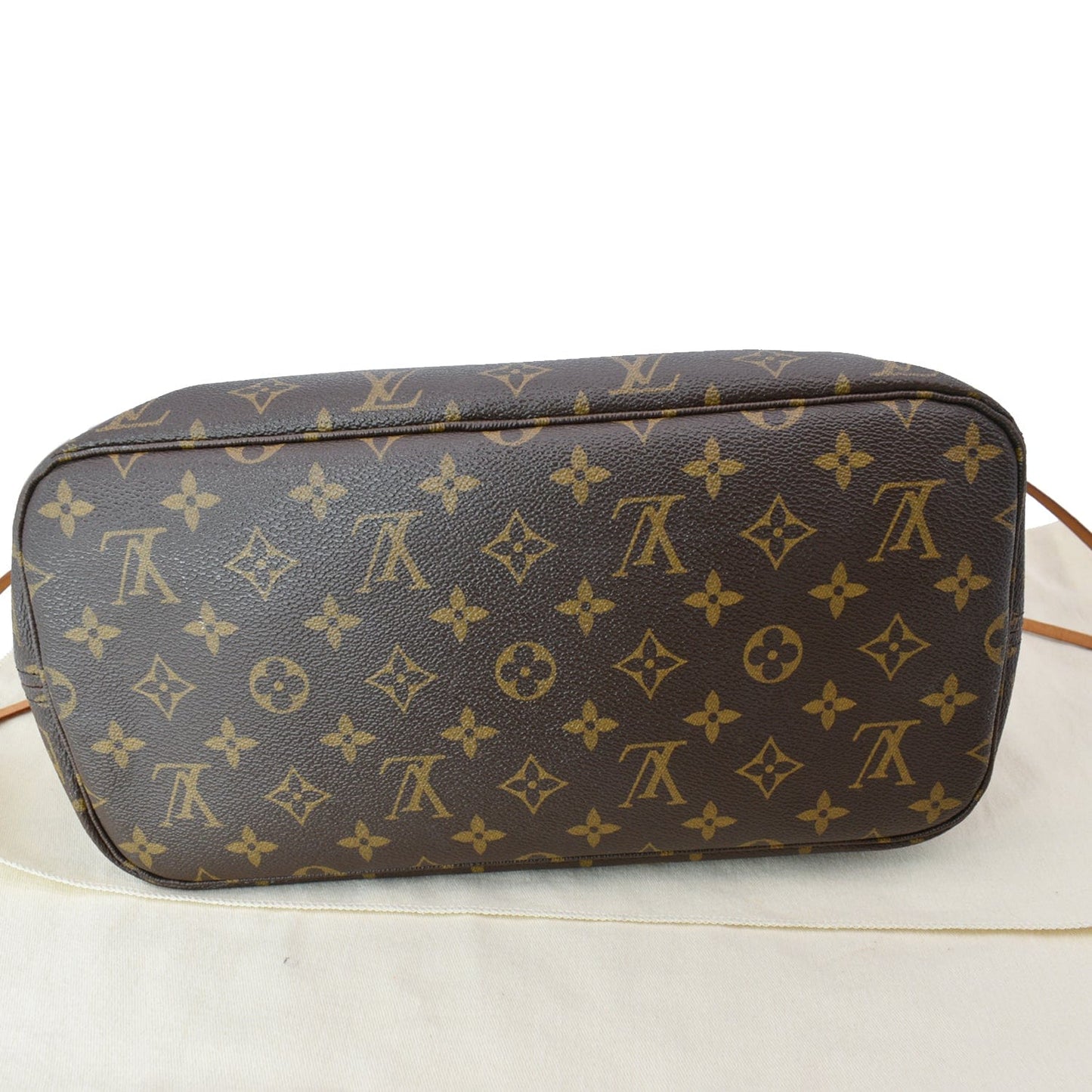 LOUIS VUITTON Neverfull MM Monogram Canvas Shoulder Bag Brown