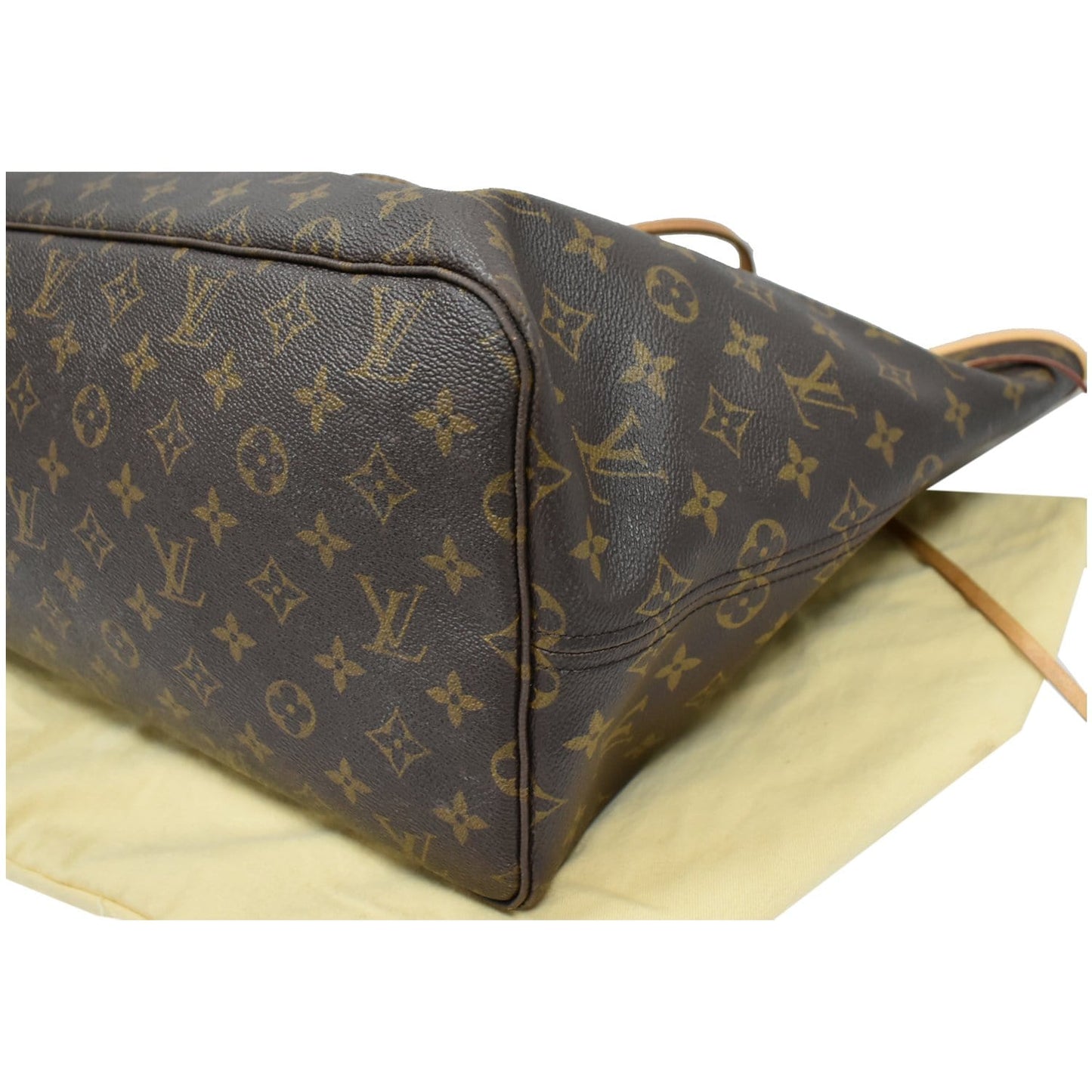 LOUIS VUITTON Neverfull GM Monogram Canvas Tote Shoulder Bag Brown
