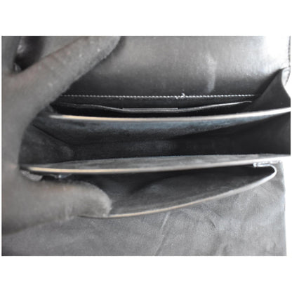YVES SAINT LAURENT Monogram Sunset Medium Leather Shoulder Bag Black