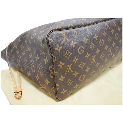 LOUIS VUITTON Neverfull GM Monogram Canvas Tote Shoulder Bag Brown