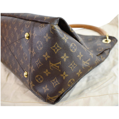 LOUIS VUITTON Artsy MM Monogram Canvas Shoulder Bag Brown