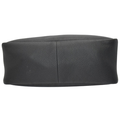 PRADA Flou Large Leather Shoulder Bag Black