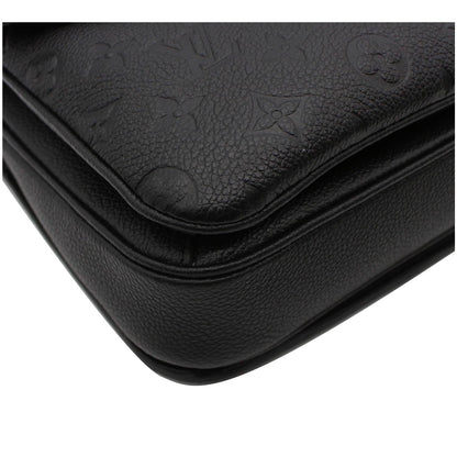 LOUIS VUITTON Metis Pochette Empreinte Leather Shoulder Bag Black