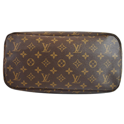 LOUIS VUITTON Neverfull Monogram Canvas Tote Shoulder Bag Brown