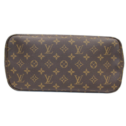 LOUIS VUITTON Neverfull MM Monogram Canvas Tote Shoulder Bag Brown